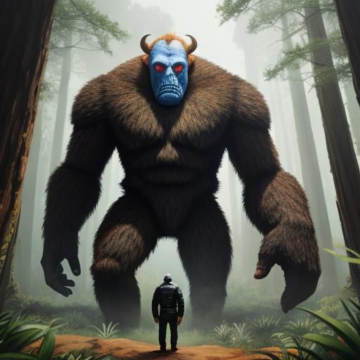 Surreal Land of Giants: AI Interpretation