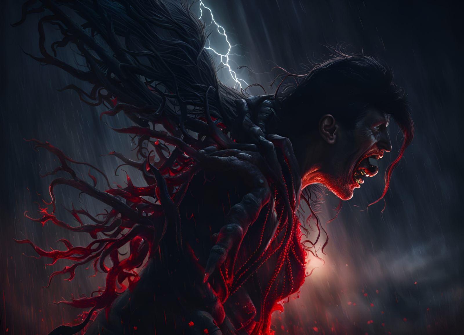 Terrifying Bloody Mary Horror in Photorealistic Style