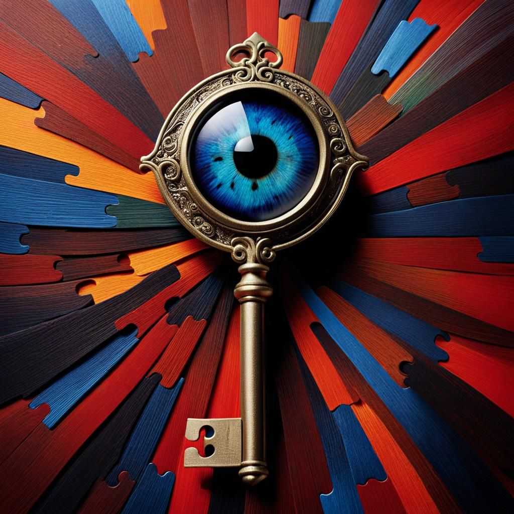 Surreal Eye Keys in Dark Fantasy Style