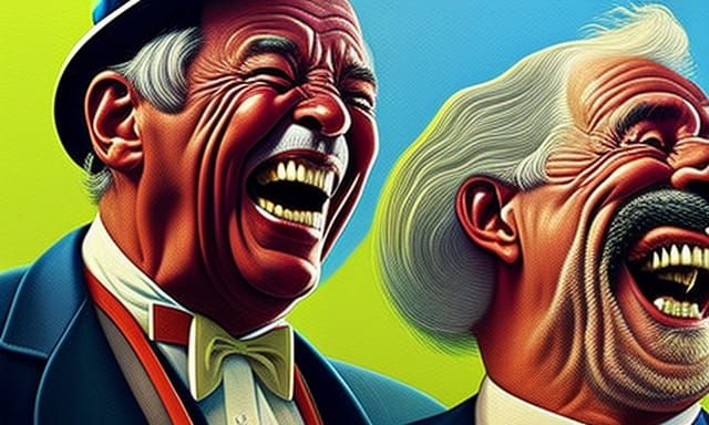 Laughing Old Men: Detailed Cel-Shaded Album Art