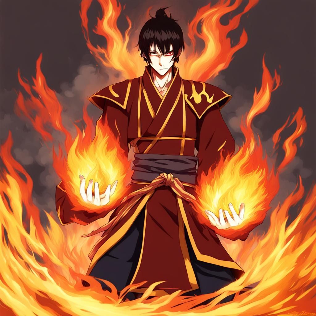 Fire Lord Zuko in Anime Style