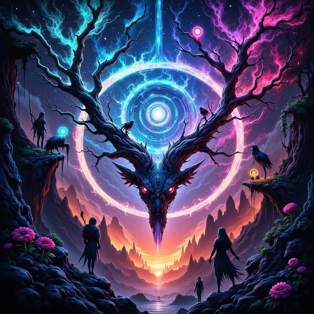 Surreal Steampunk Dreamscapes Unite Six Realms in Vibrant Ne...