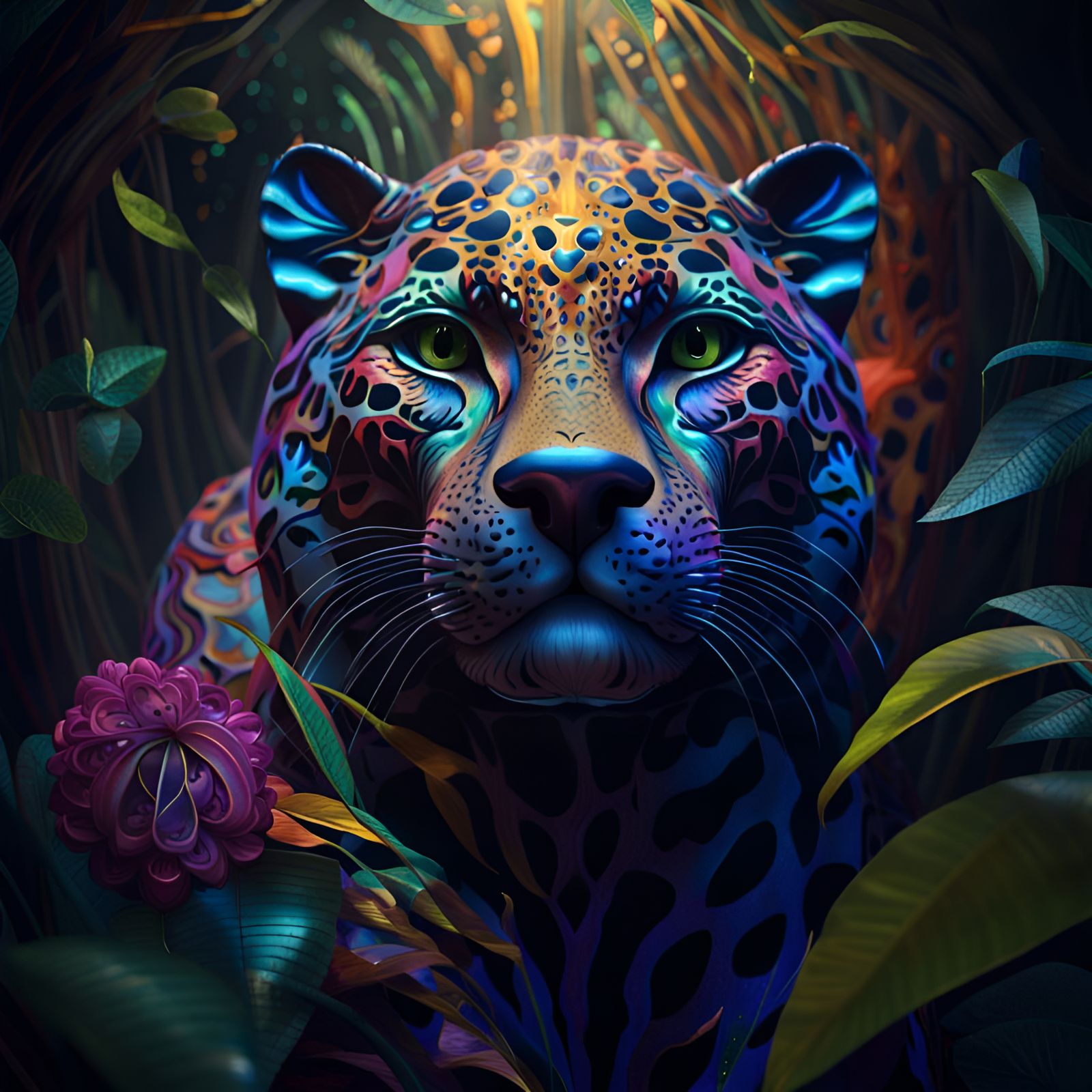 Sacred Jaguar Spirit in a Neo-Fractal World