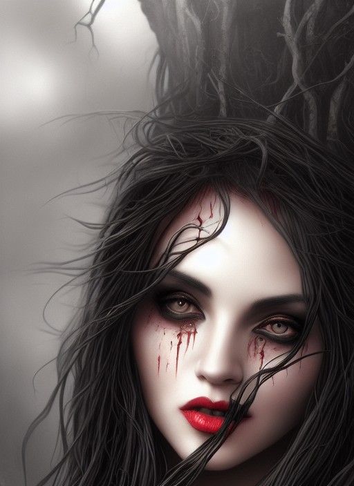 Elegant Vampire in Detailed Gothicpunk Art