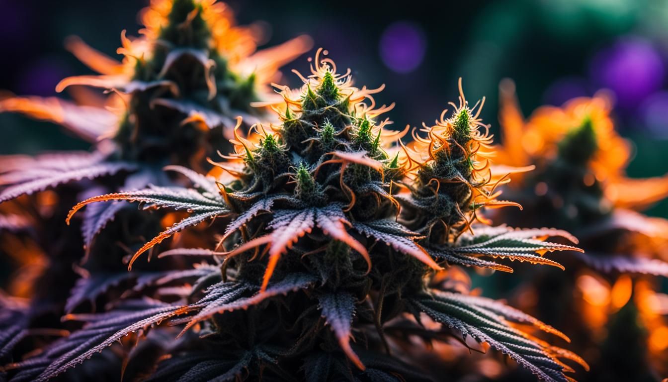 Macro Photograph of Marijuana Trichomes in Garden