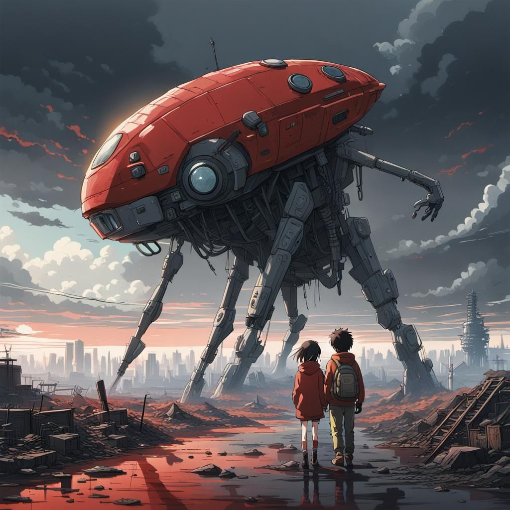 Post-Apocalyptic Anime World in 8K Resolution