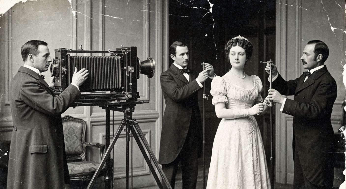 Vintage 1863 Photography Session with Collodion Technique