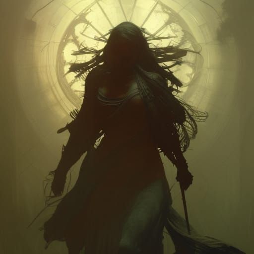 Intricate Horror Scene with Dynamic Lighting