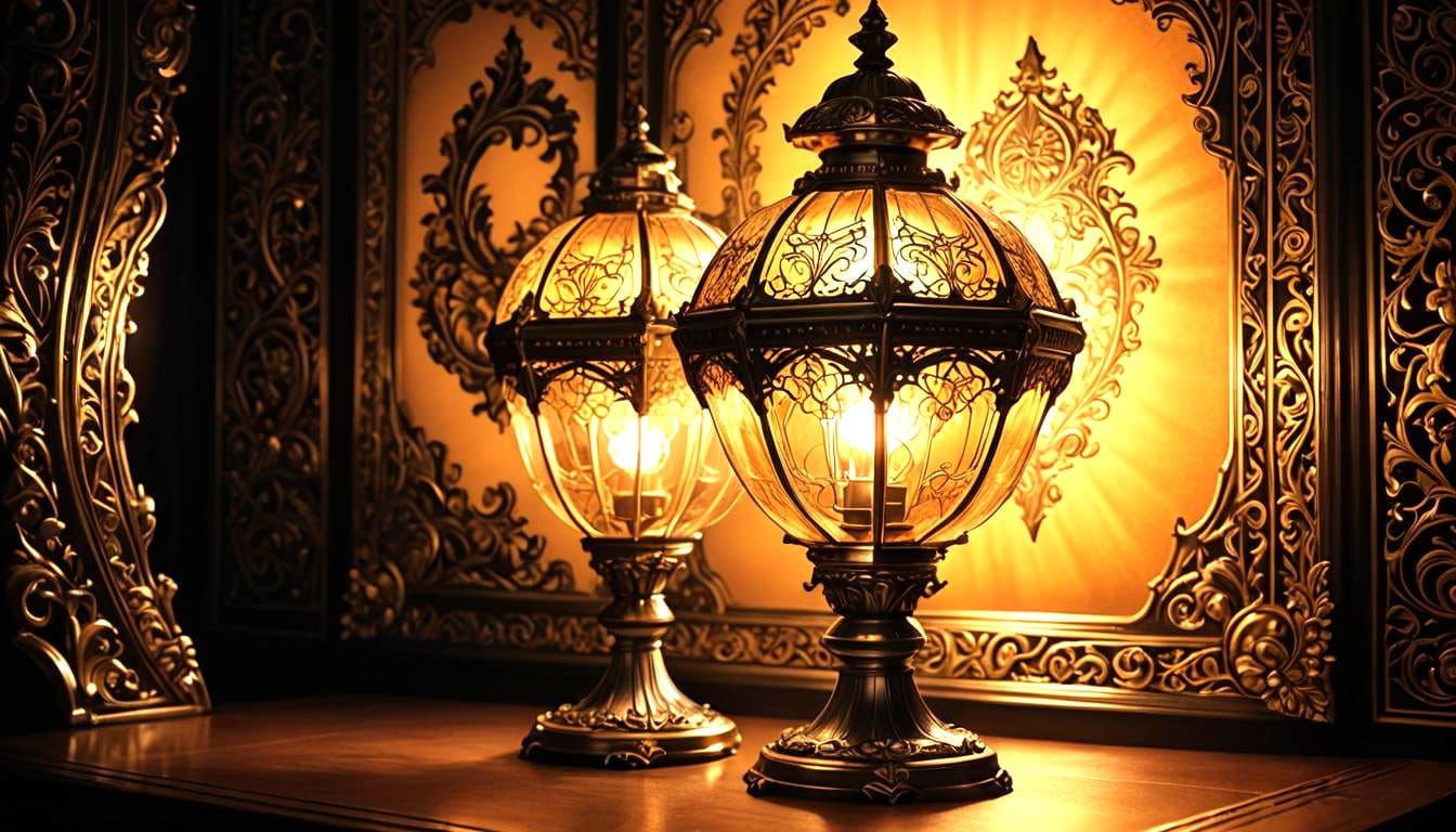 Magical Unconventional Lamp: Fantasy Art Illustration