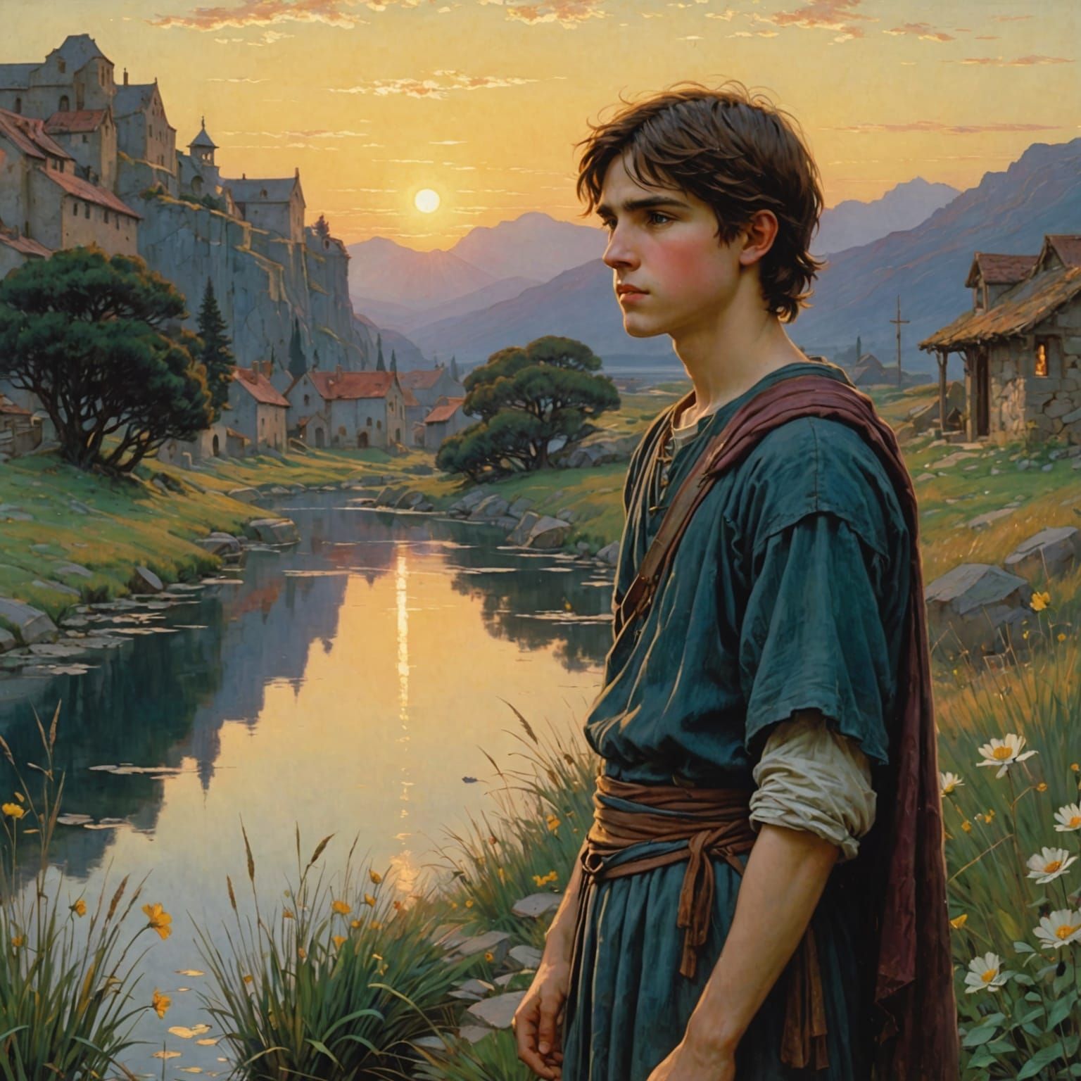 Boy at Dawn: Purity and Clarity in Luminous Light