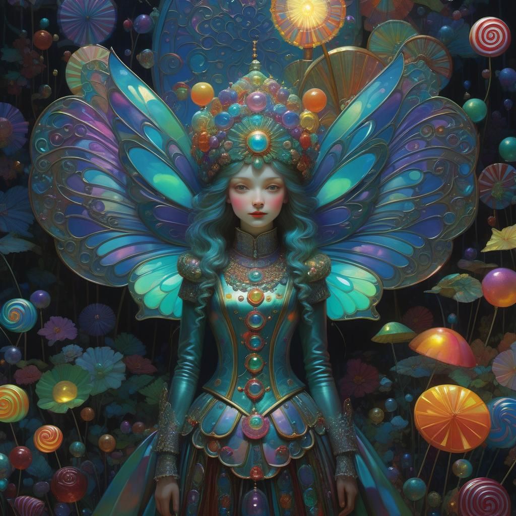 Candy Art with Nacreous Lighting, Digital Illustration