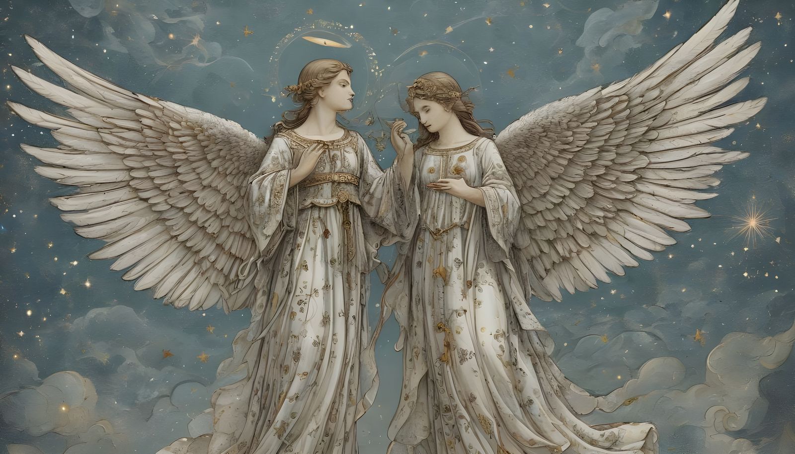 Angel Metatron in Giotto Di Bondone Style