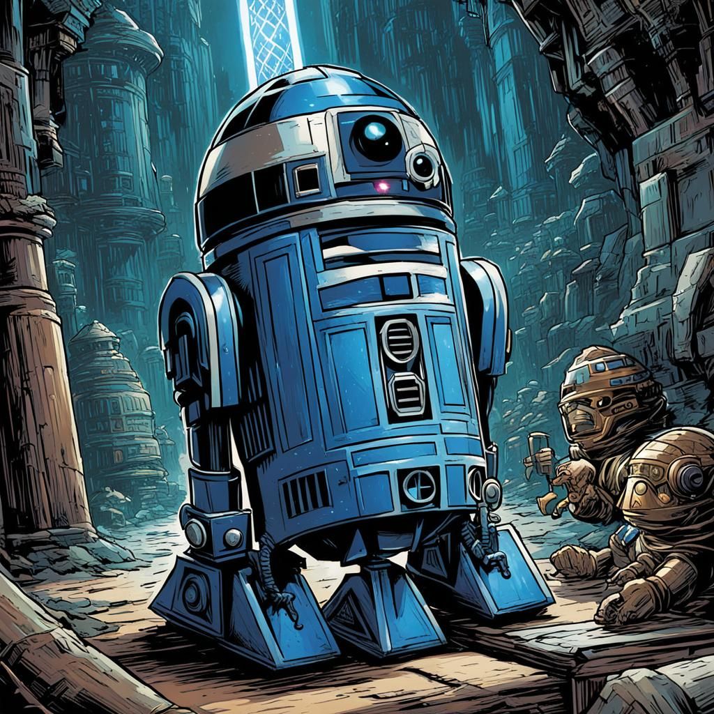 Droid and Mage: Comic Book Art