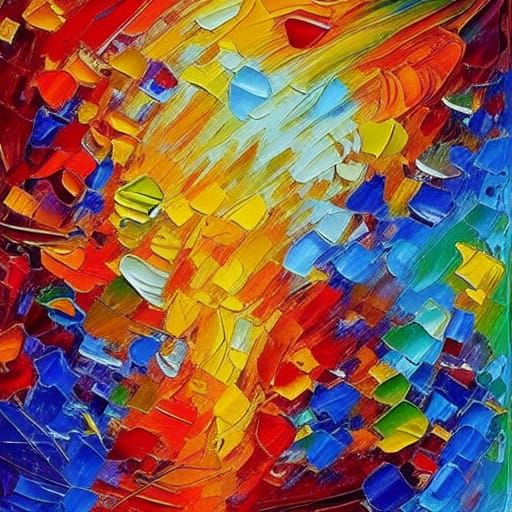 Expressionist Mars in Neo-Impressionist Oil Painting