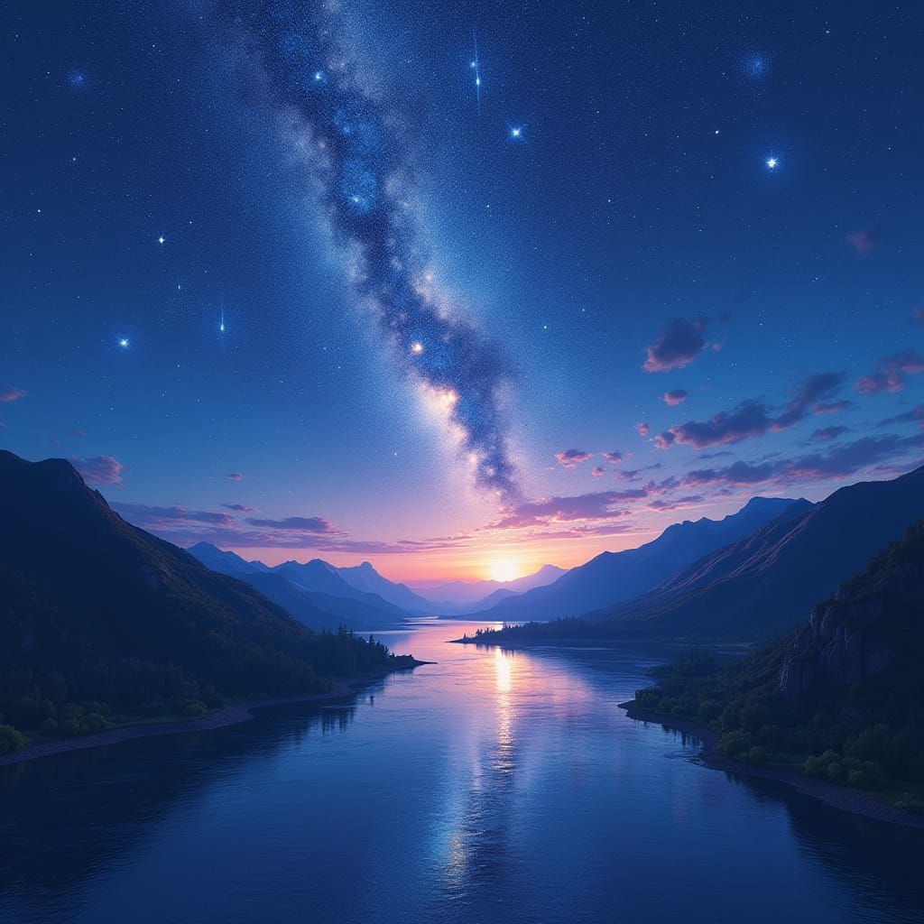 Galactic Meteors Dance Across Majestic Galaxy