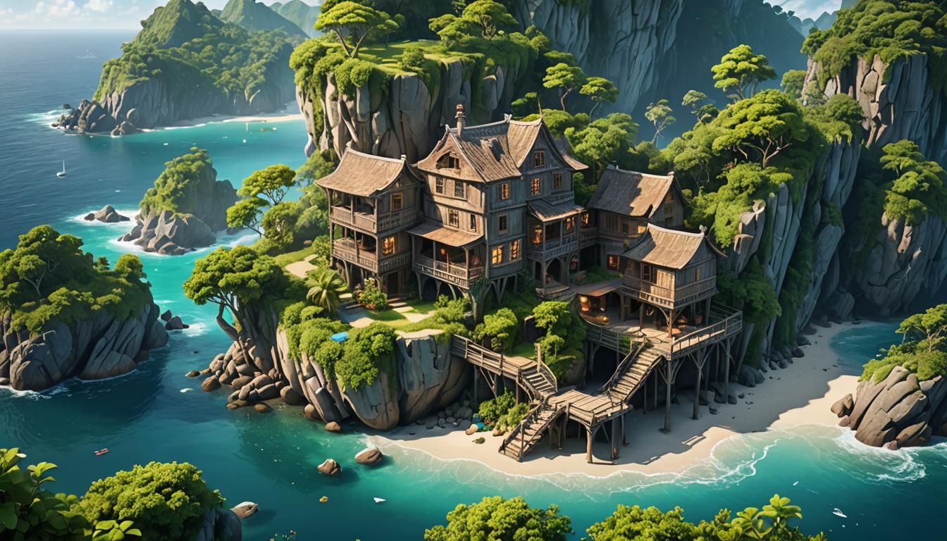 Dreamy Ocean Island House with Enchanted Touch