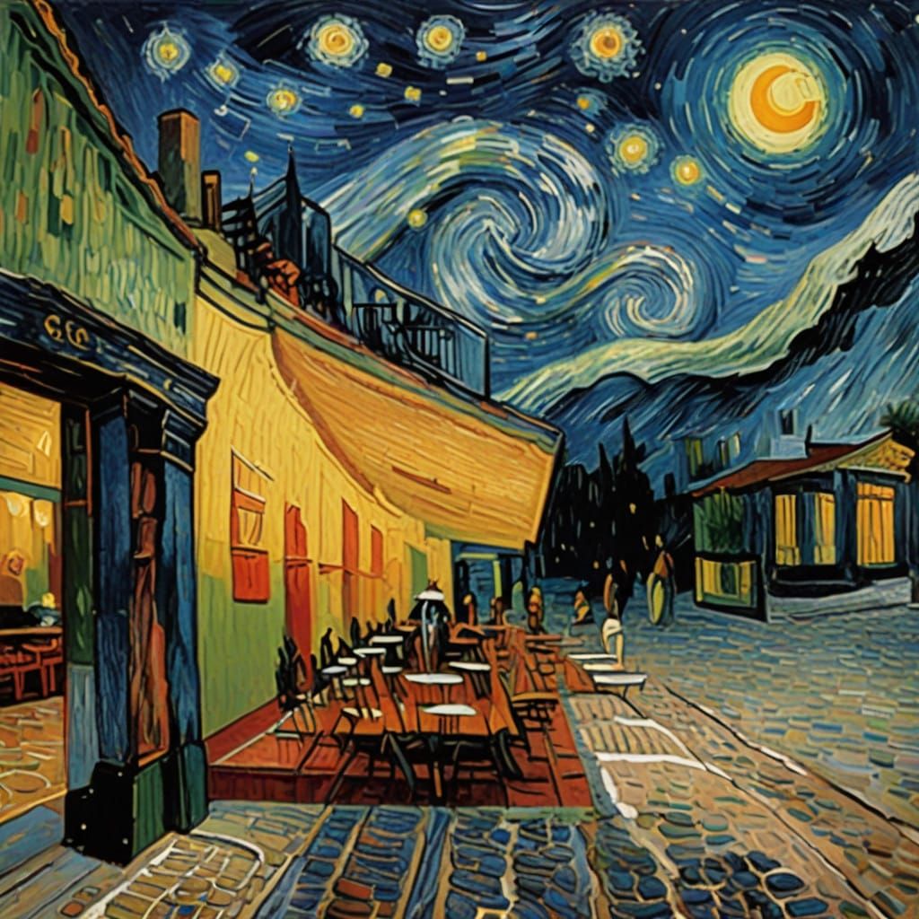 Nemo Sips Coffee in Dreamlike Ocean Nightscapes