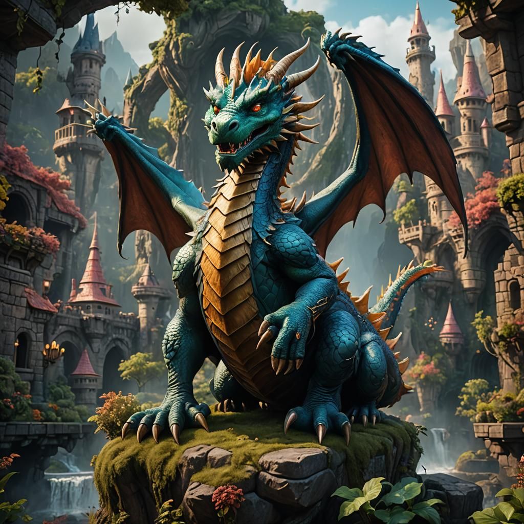 Puff the Magic Dragon Fantasy Concept Art
