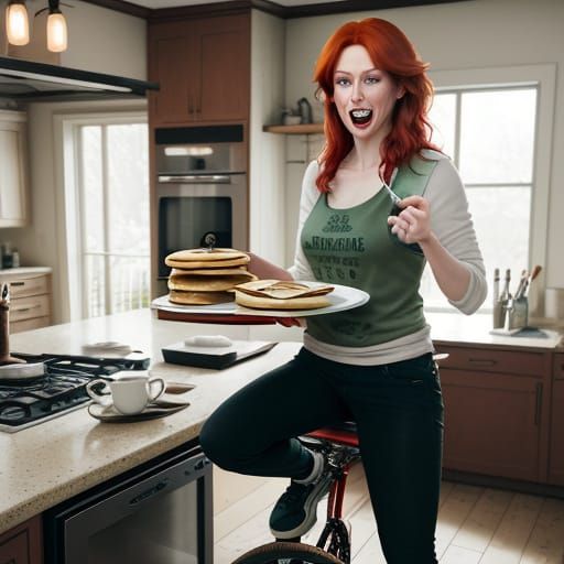 Comedic Kitchen Chaos in Hyper-Realistic Style