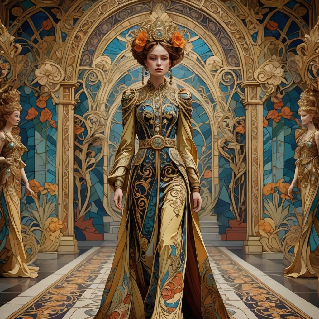 Empress on Runway: Art Nouveau Imperial Fashion