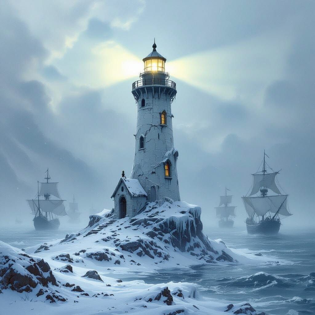 Spectral Lighthouse on a Frozen Isle