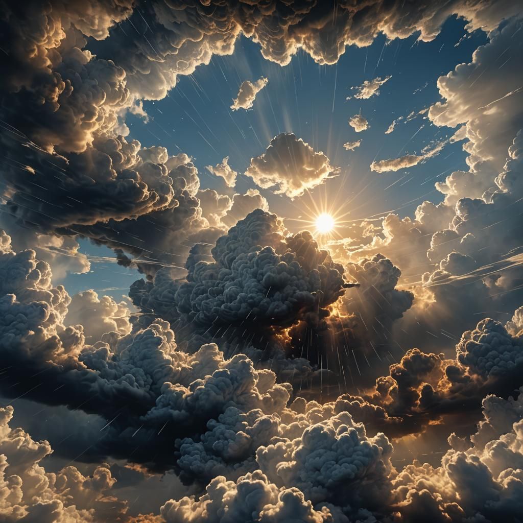 Fractal Cloudscape in Dark Fantasy Style