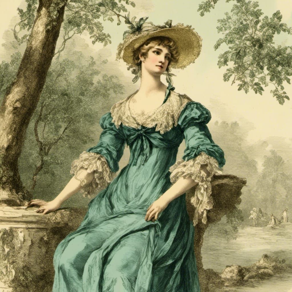 Regency Era Blonde Woman by Coaching Inn