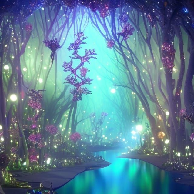 Paper Collage: Dragonflies, Oasis, and Crystal Cave