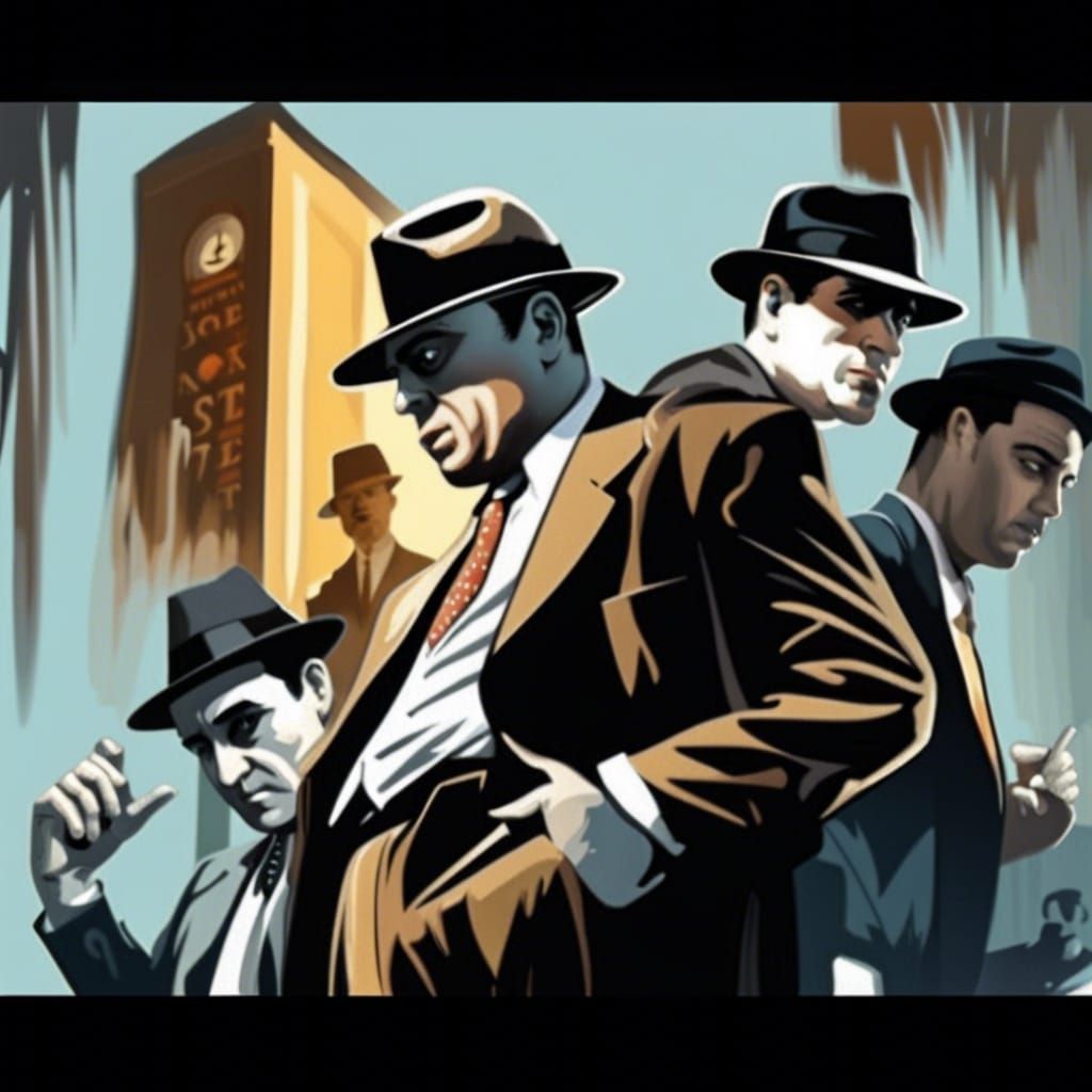 Mobster poster, al capone, zoot suit, roaring 20's, jazz age, gangster