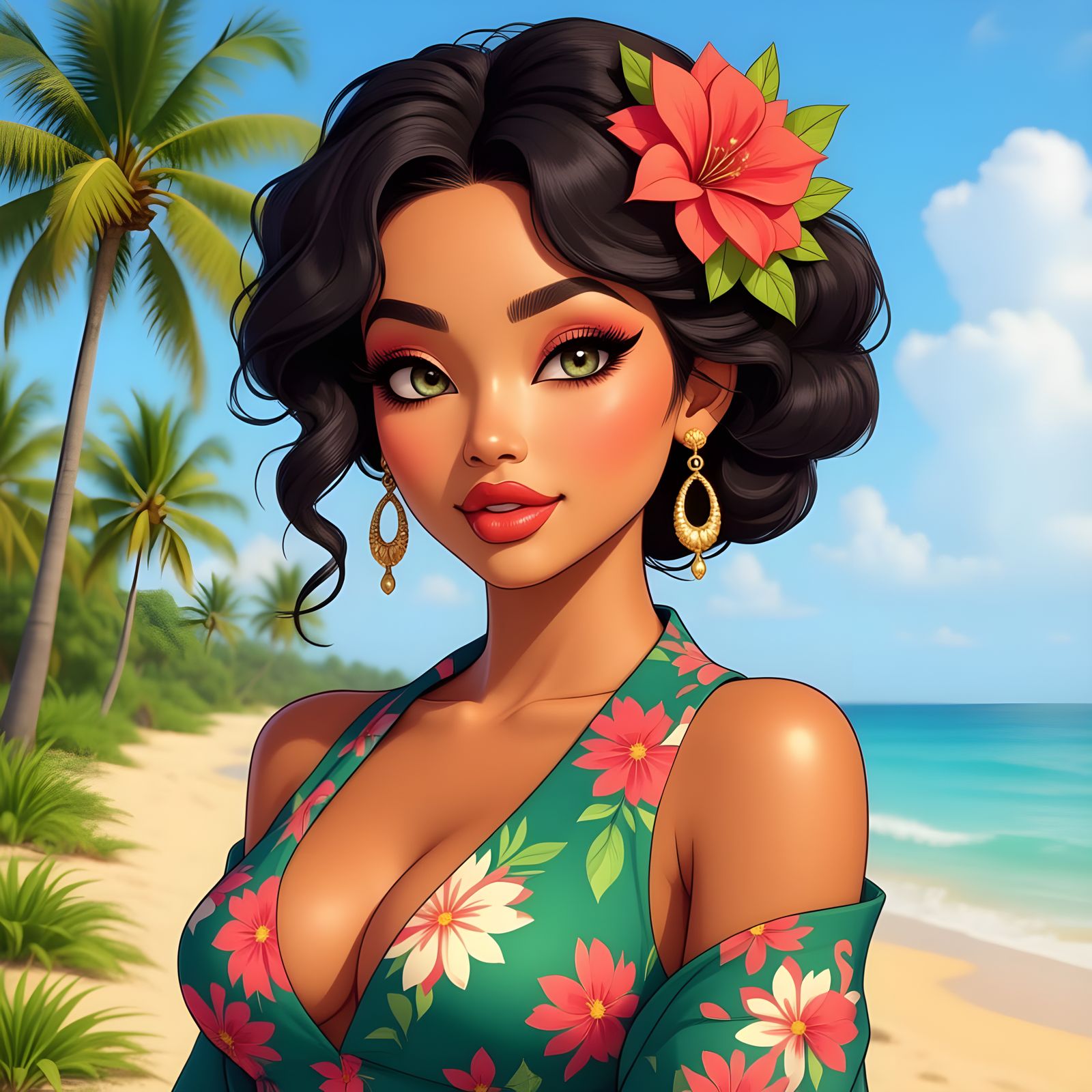 Elegant Woman with Captivating Beauty