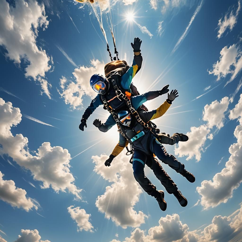 Skydiver in Freefall: Action Concept Art