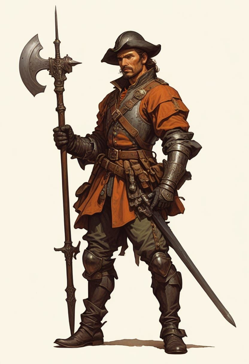 16th Century French Guard in Heroic Fantasy Style