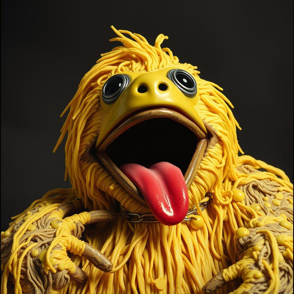 Grotesque Muppet in a Low-Budget Horror Vibe