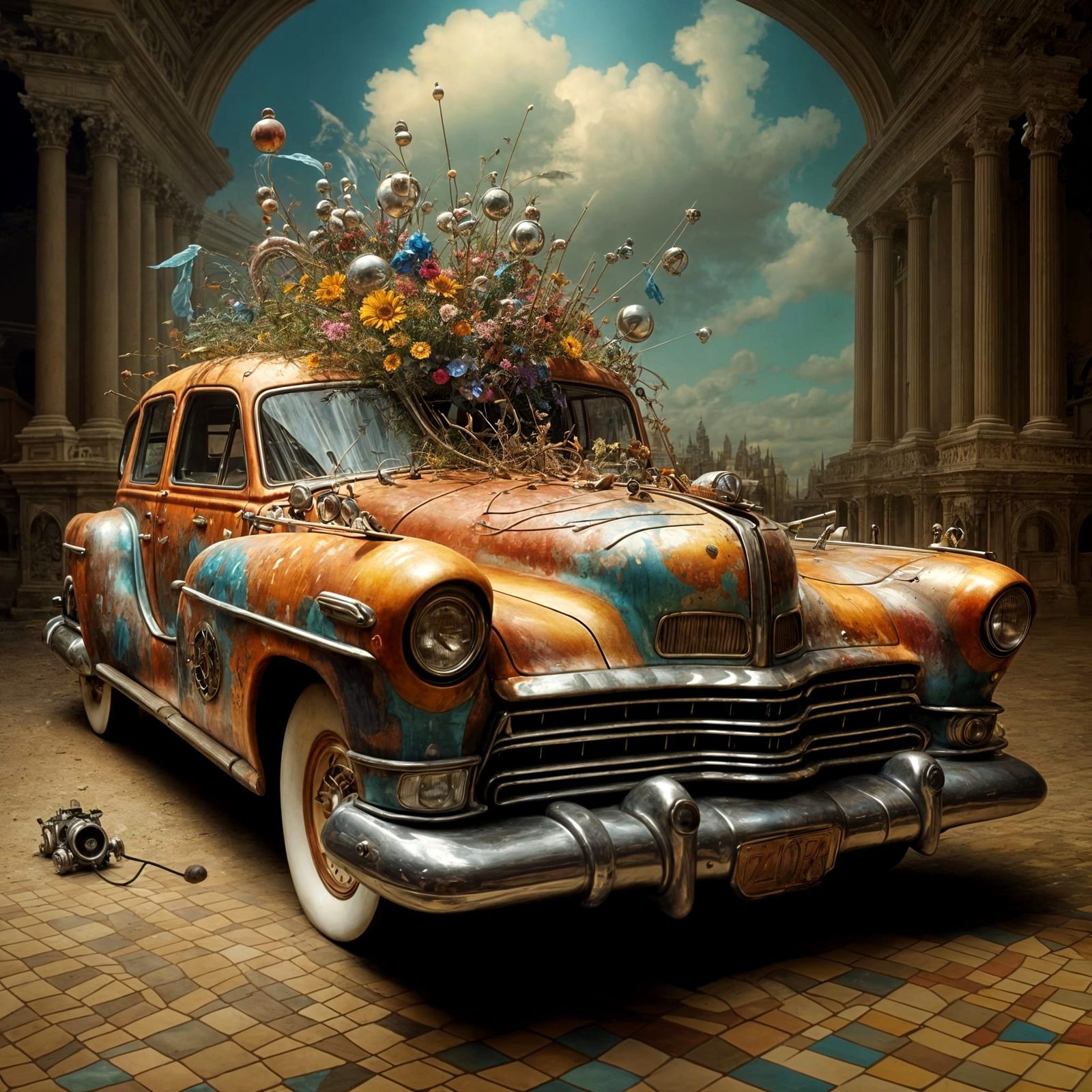 Magical Racing Cars in Surreal Biological Style