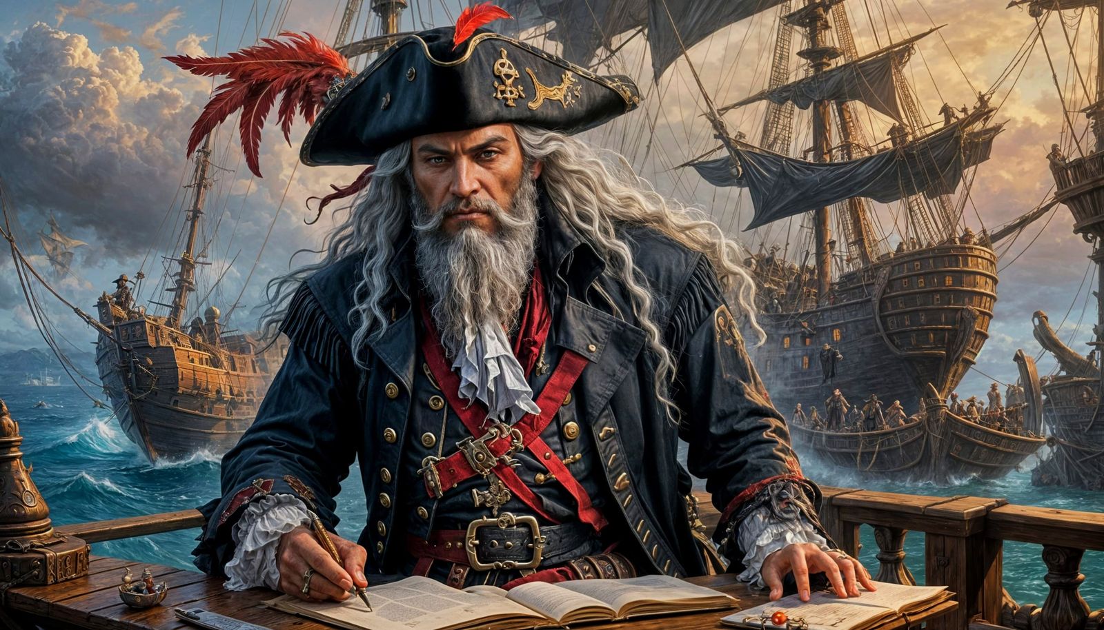 Gothic Pirate on a Galleon Deck