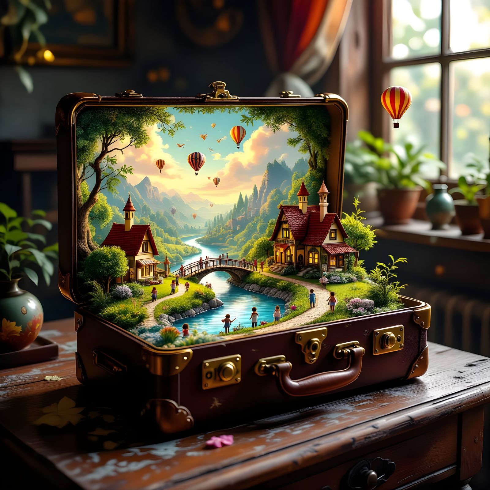 Magical Suitcase Reveals Miniature World