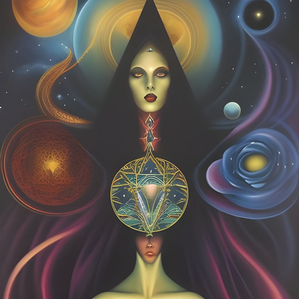 Cosmic Death and the Maiden Fantasy Art