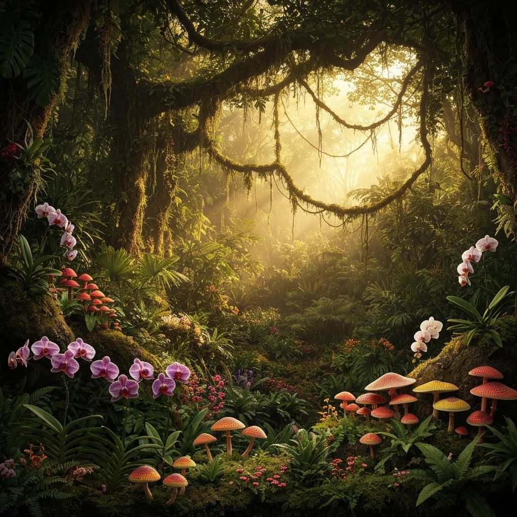 Lush Jungle Scene in Cinematic Style