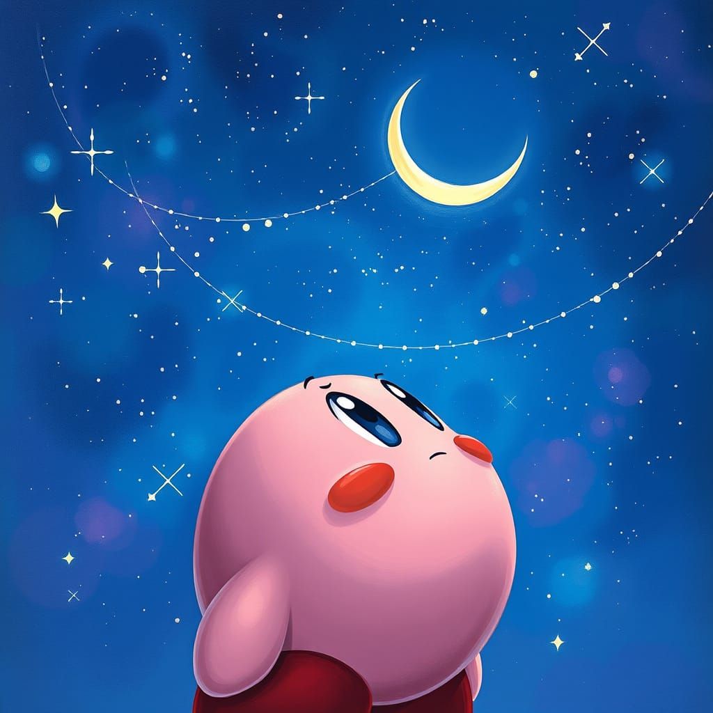 Whimsical Night Sky in Dreamy Disney Style