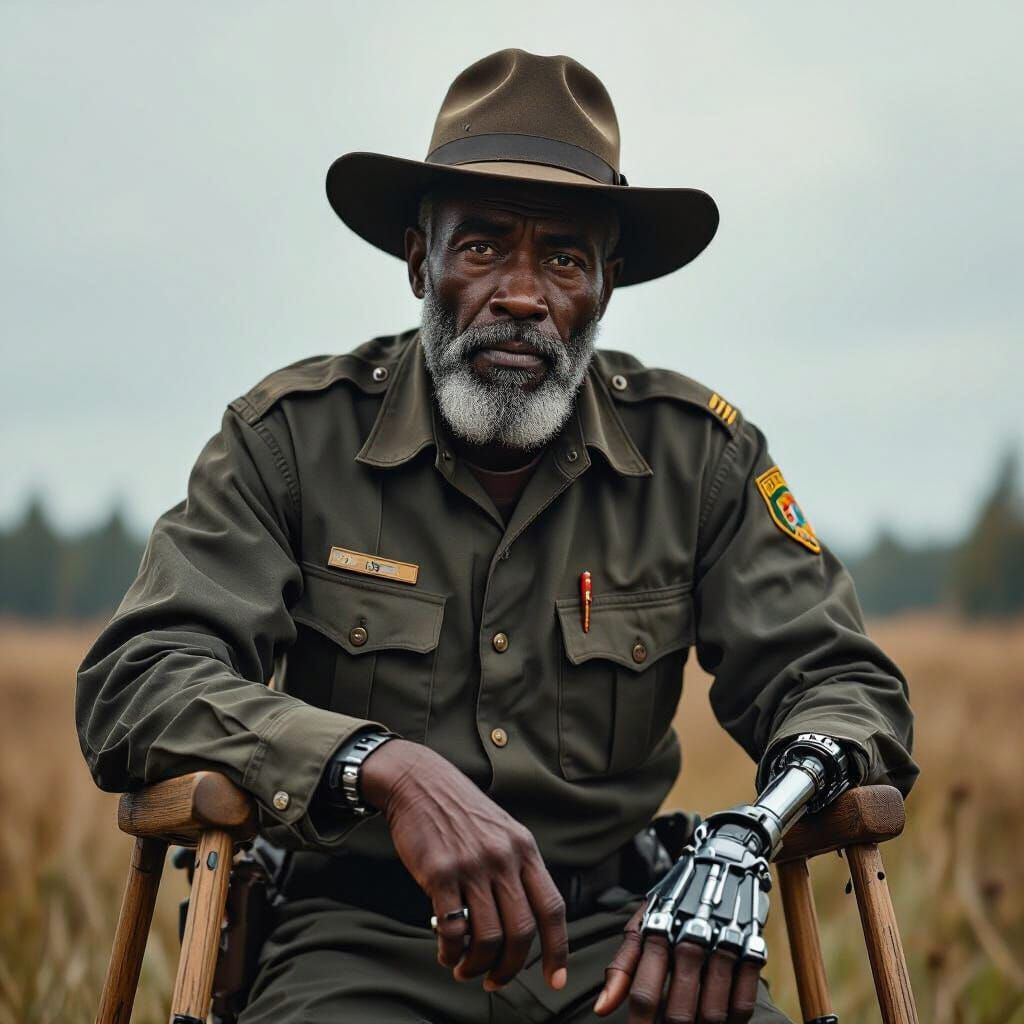 Park Ranger Portrait in Realistic Style