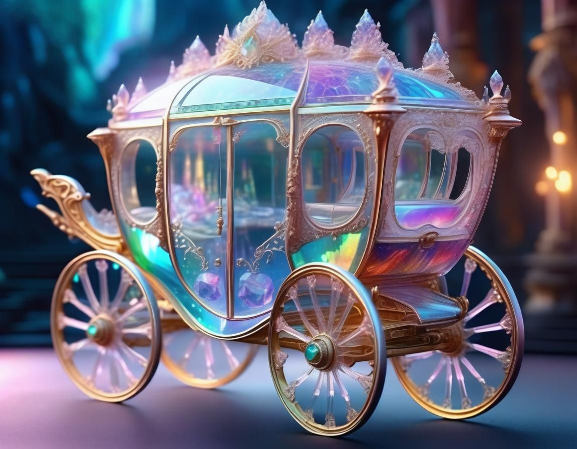 Holographic Glass Carriage in Crystal Fairyland