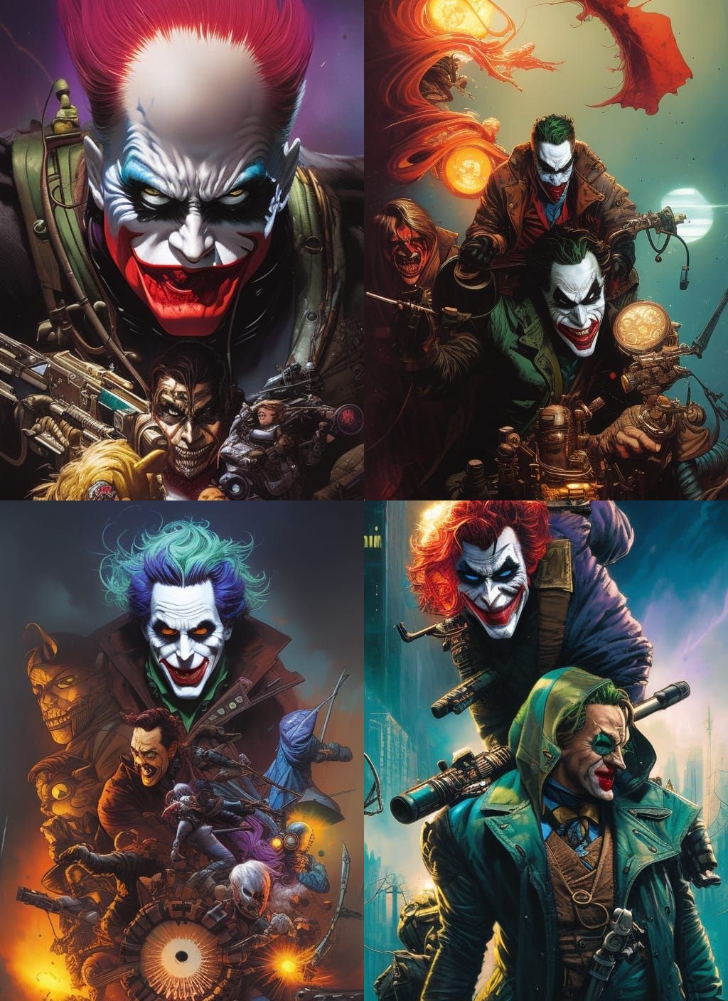 The Joker's Donut: Crayon Caricature