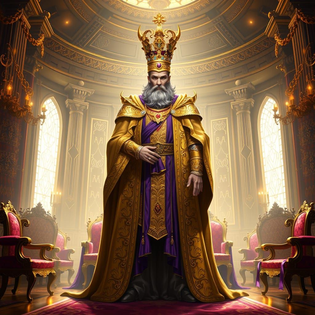 Regal Monarch Reigns Supreme in Golden Imperial Domain