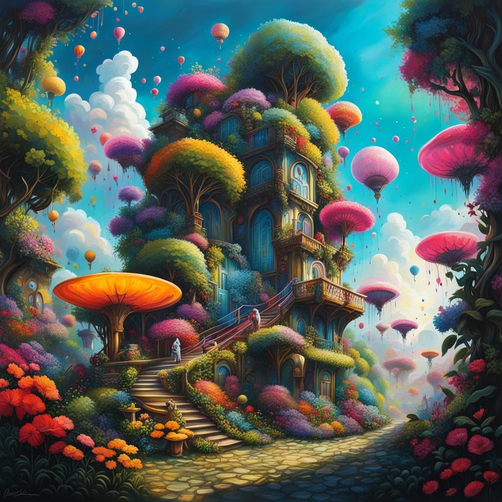 Sky Garden Graffiti Art in Splash Style