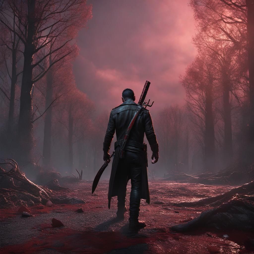 Negan Matte Painting in Unreal Engine 5 Style