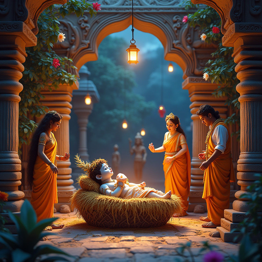 Hindu Gods Reimagined in Nativity Scene