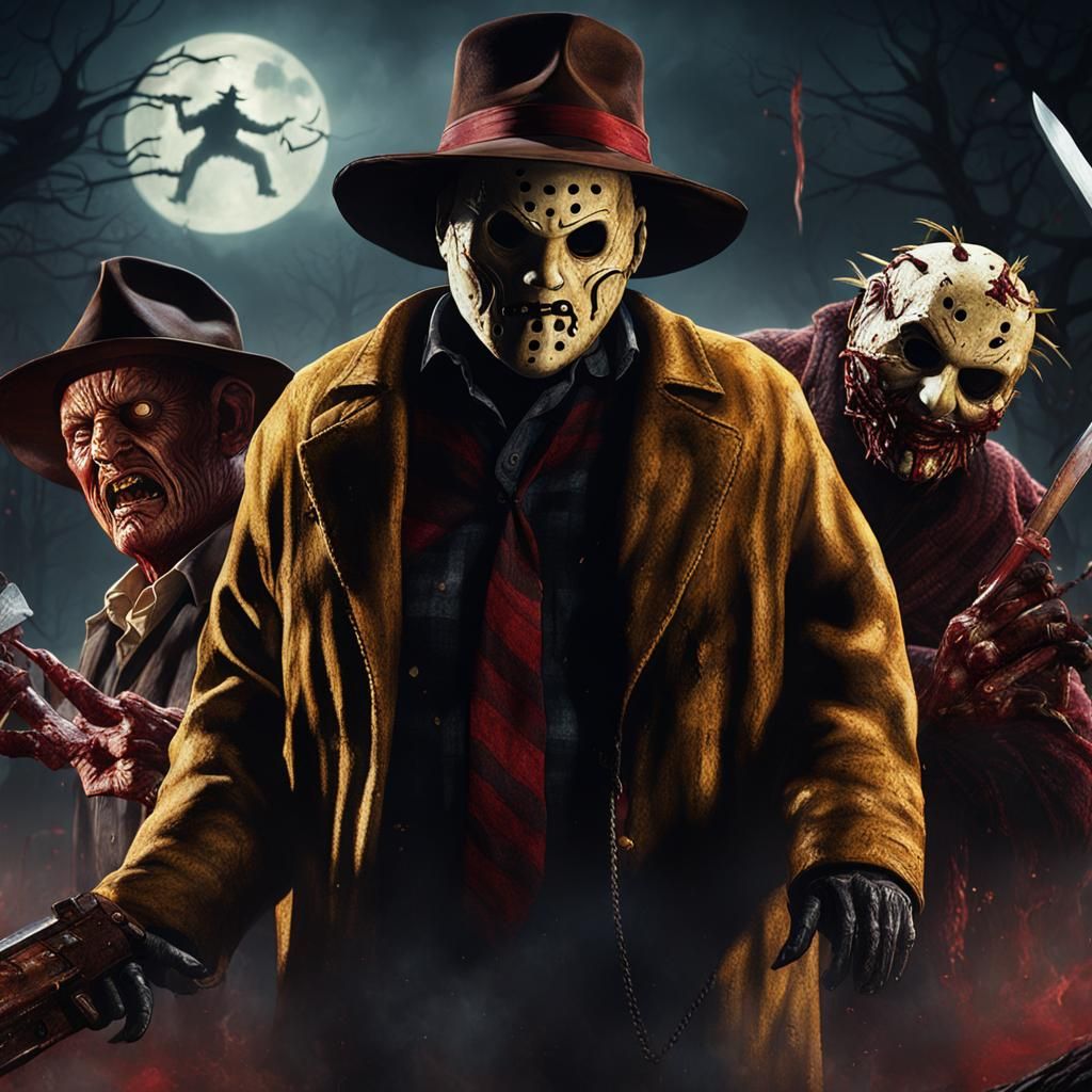 Horror Icons Collide: Ghostface, Leatherface, Freddy