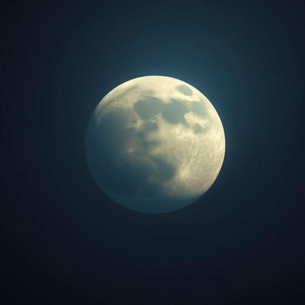 Luminous Full Moon in Digital Matte Painting