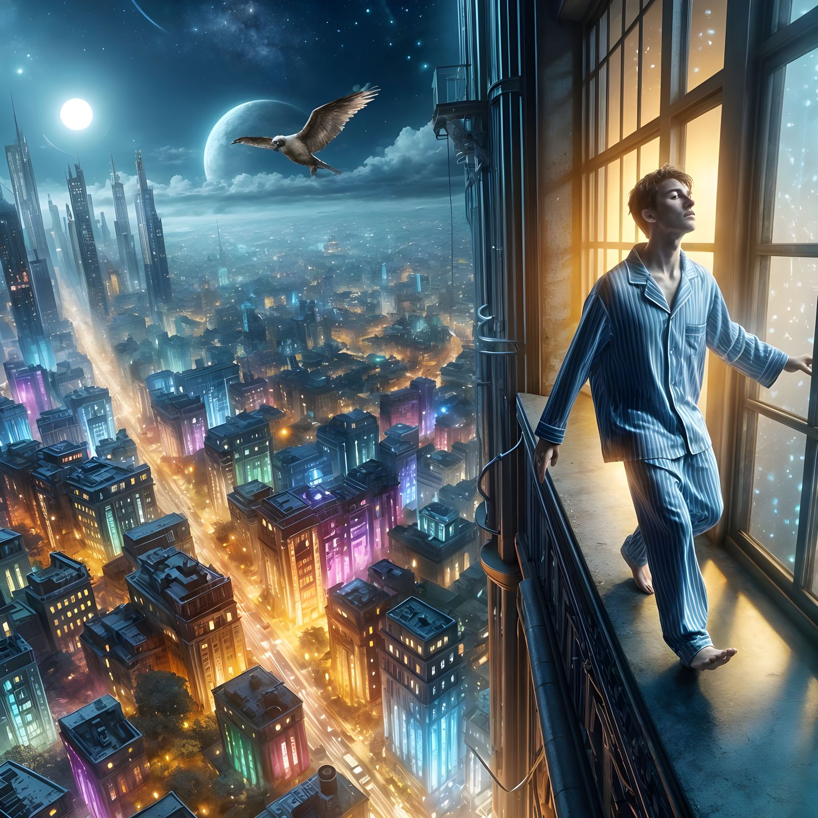 Sleepwalker: Seconds before waking up