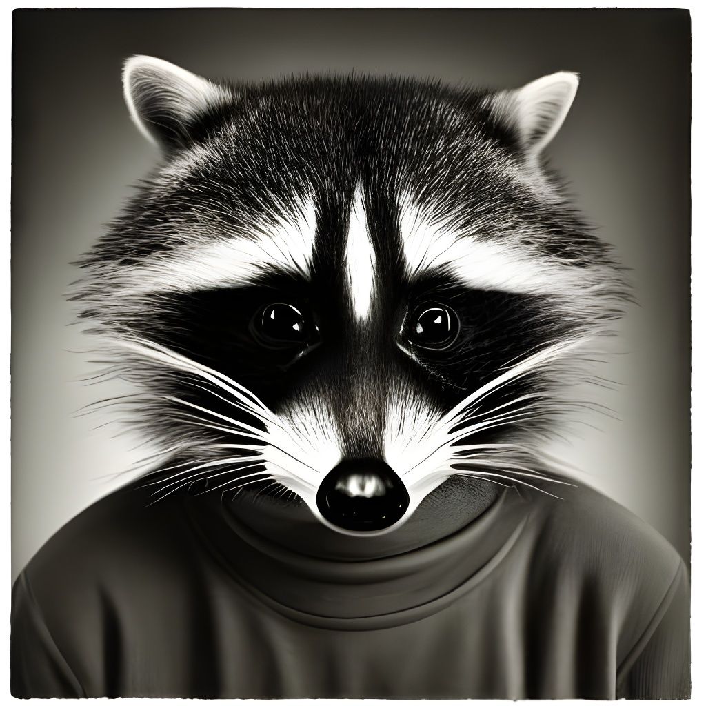 Raccoon Bandit Steals from Kitchen in Humorous Disguise